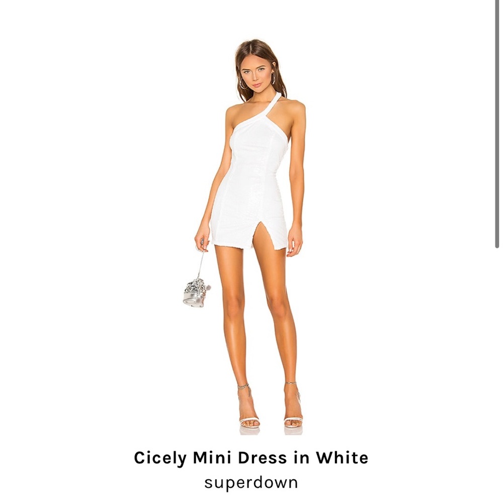 Revolve sequin white dress